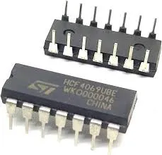 IC HCF4069 NOT gates