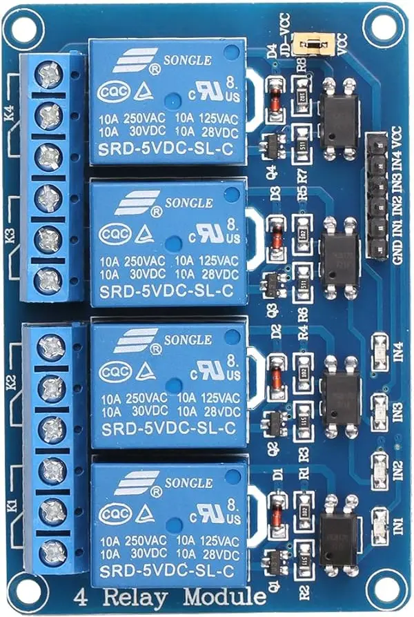 4-channel 5V Relay Module | Sparklab Robotics